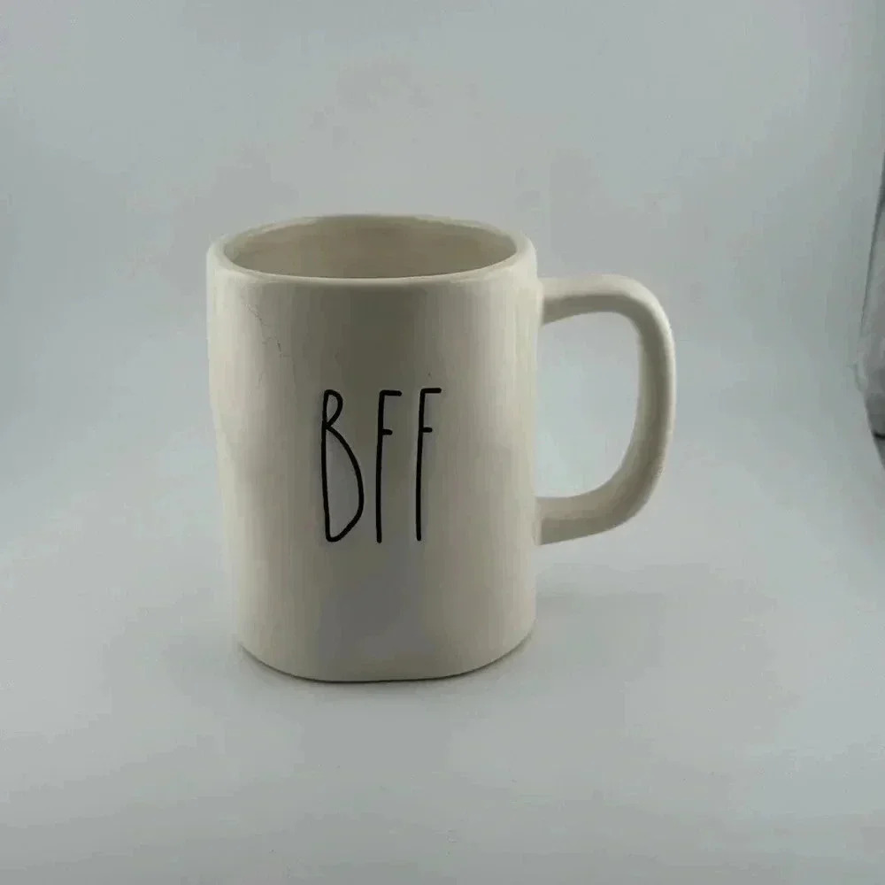 Rae Dunn white ceramic coffee/tea cup/mug BFF best friends forever